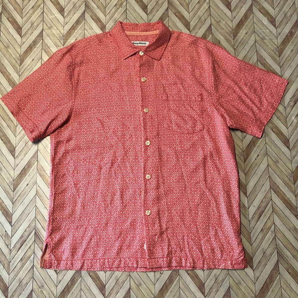 Tommy Bahama Men’s Short Sleeve Silk Button Down Size Medium